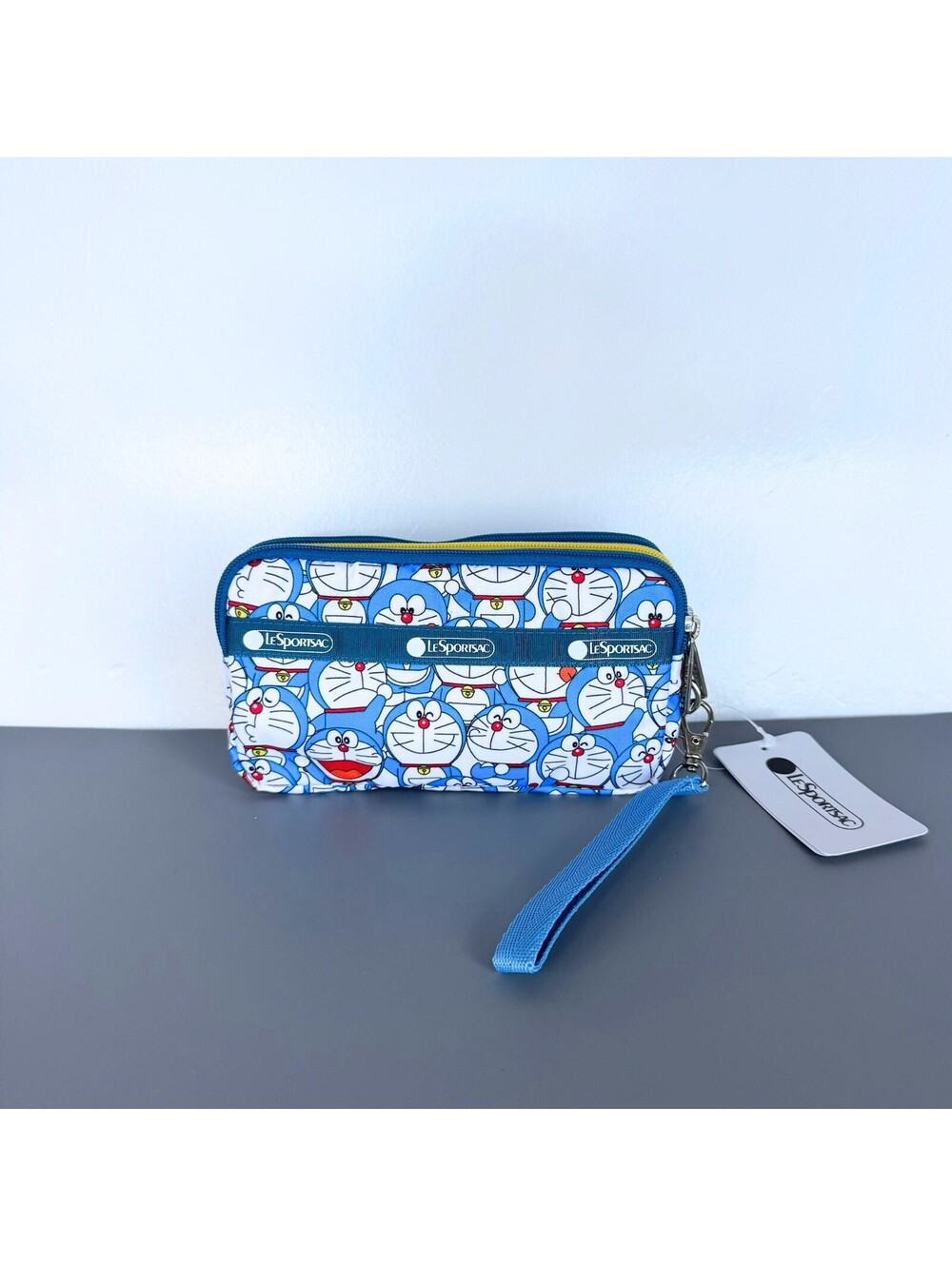 LeSportsac x Doraemon 3-Zip Wristlet Wallet Cosmetic Pouch NWT